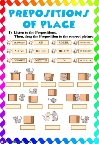 Prepositions of Place - 4 activities
