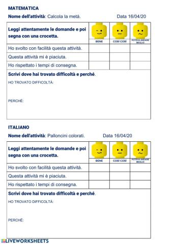 Questionario di autocorrezione