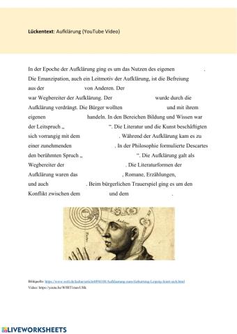 Lückentext Aufklärung