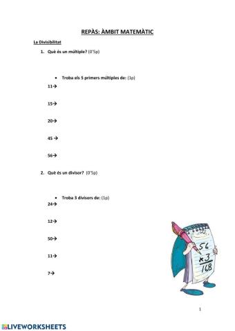 Repàs àmbit matemàtic (CG)