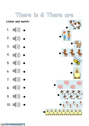 Listening - There is & There are (with farm animals)