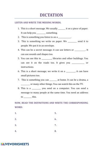 Dictation: communication