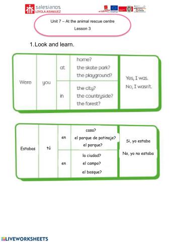 Lesson 3 Unit 7 English 3º