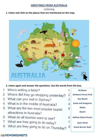 GREETINGS FROM AUSTRALIA (Listening)