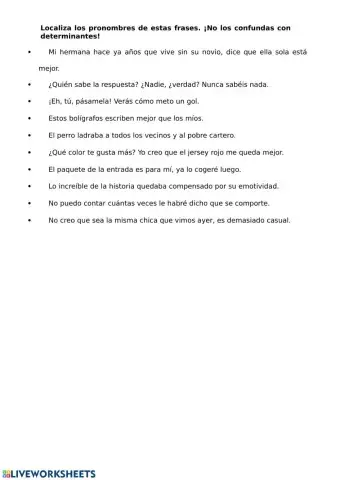 Gramática pronombres