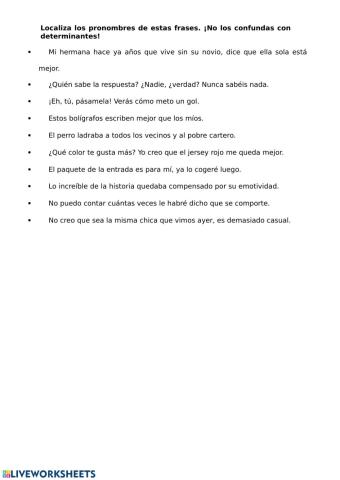 Gramática pronombres