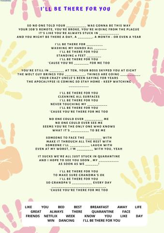 I'll be there for you CORONAVIRUS SONG