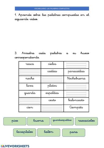 21 Abril: Palabras compuestas