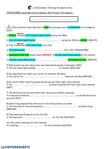 James Bond - passive voice