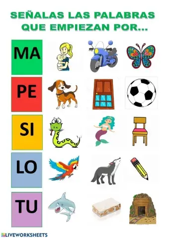 Palabras que empiezan