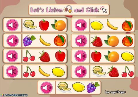 2.9. Fruits - Let's Listen and Click
