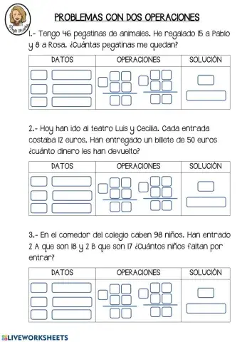Problemas de dos operaciones