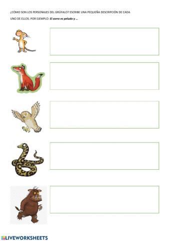 Personajes Grúfalo Español