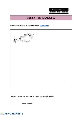 DICTAT D'UNA CANÇÓ TXARANGO -SOMRIUREM-