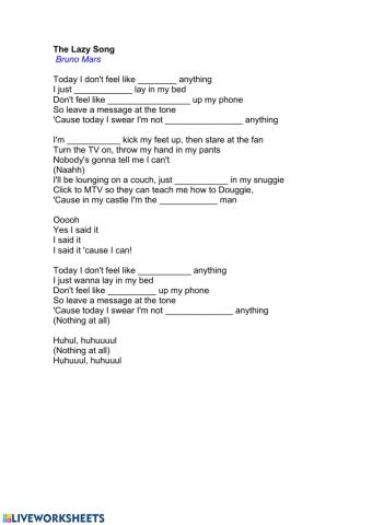 The Lazy Song