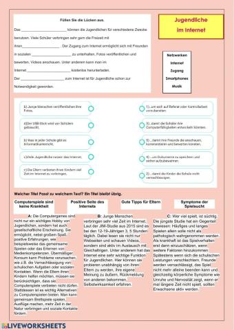 Jugendliche im Internet