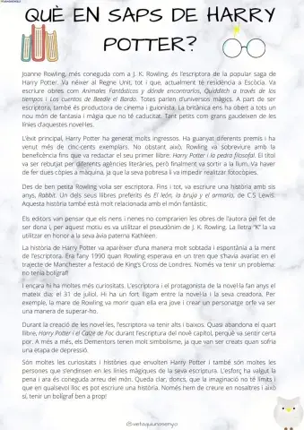 Comprensió lectora: què en saps de Harry Potter?