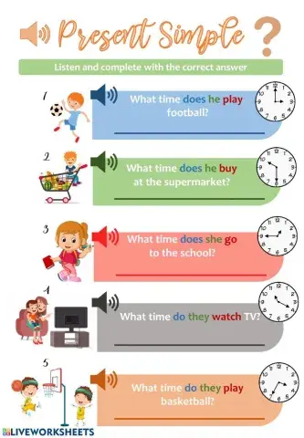 Present simple questions