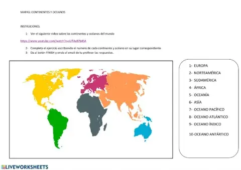 Oceanos y continentes