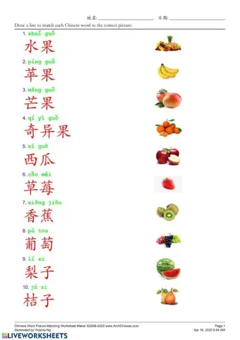 水果 Fruits