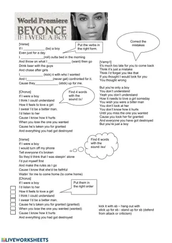 Beyoncé If I were a boy