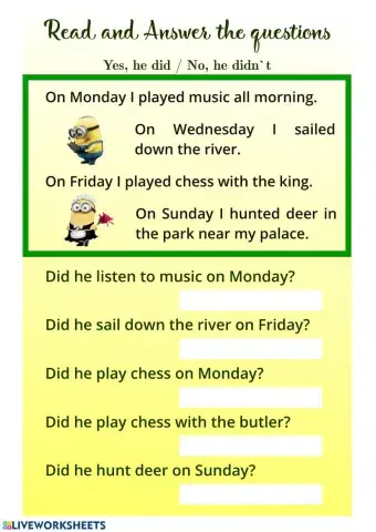 Reading - Past Simple