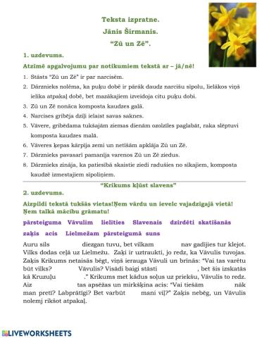 Jānis Širmanis. -Zū un Zē-, -Krikums kļūst slavens-