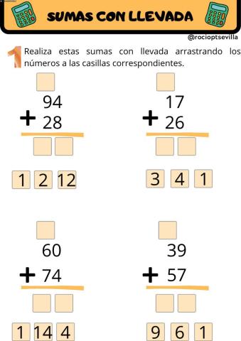 Sumas con llevada