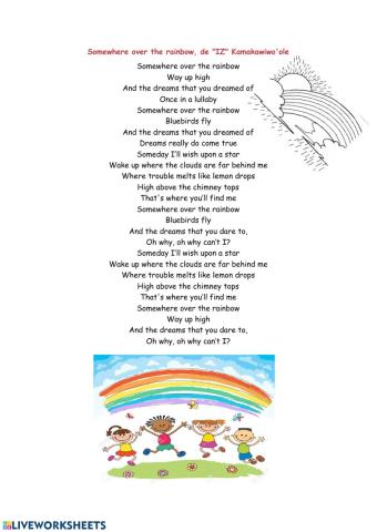 Canción Somwhere over the rainbow
