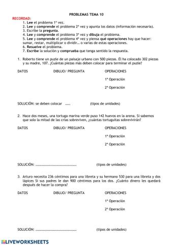 Problemas de Matemáticas