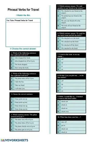 Phrasal Verbs for Travel