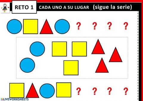 Cada uno a su lugar RETO 1