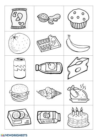 Food mini picture cards 2 of 3
