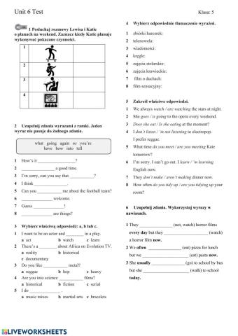 Evolution Plus 2 Unit 6 Test