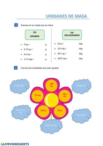 Unidades de medida masa