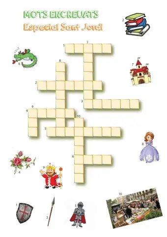 MOTS ENCREUATS  Especial Sant Jordi
