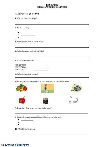 Themal and Chemical Energy