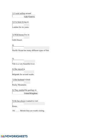 Geographical places with -the- or -