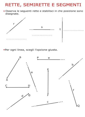 Rette, semirette e segmenti