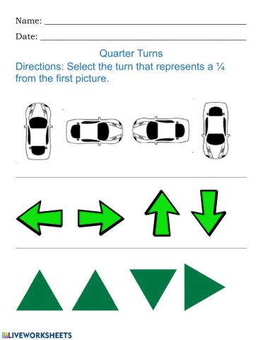 Quater Turn Worksheet