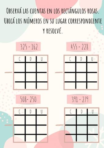 Restas con dificultad