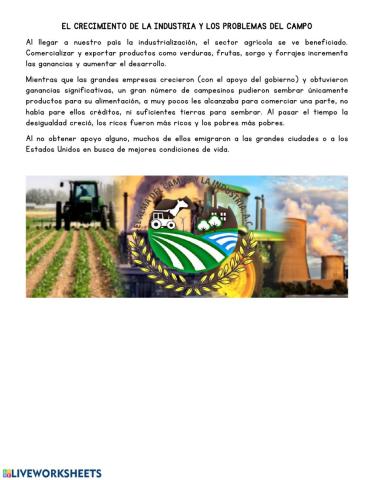 Demandas de obreros, campesinos y clase media