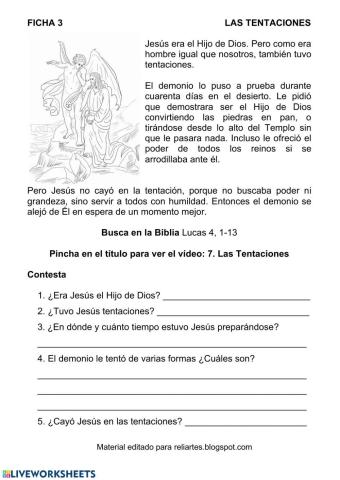 Nuevo Testamento: 3. Las Tentaciones