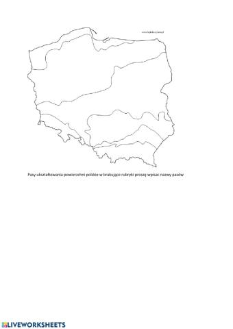 Pasy ukształtowania powierzchni Polski