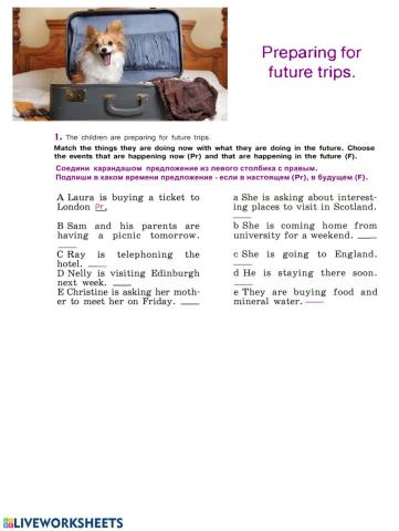 Preparing for future trips