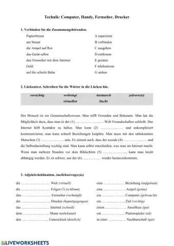 Technik: Computer, Fernseher, Drucker,Handy