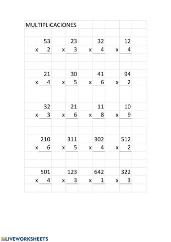 MULTIPLICACIONES