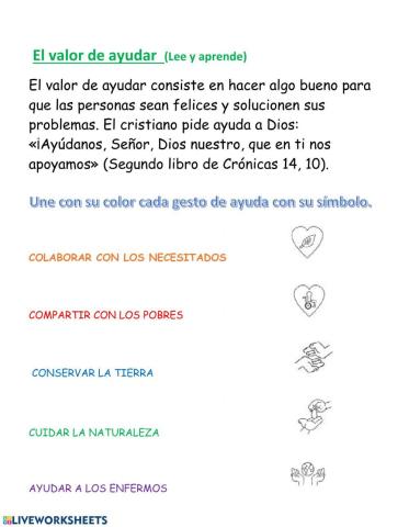El valor de ayudar