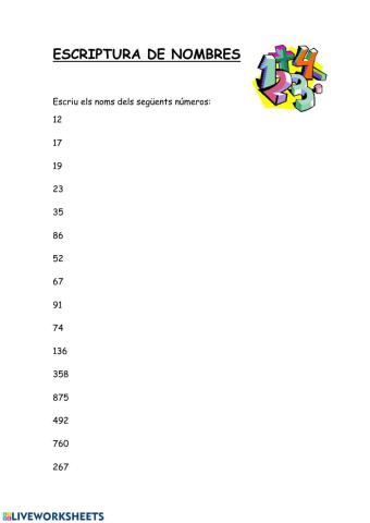 Escriptura de nombres