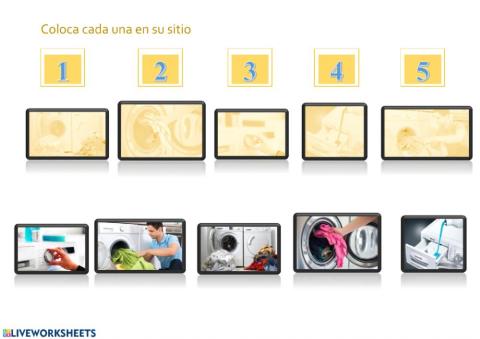 Secuencia poner la lavadora